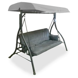 Garden Winds Replacement Canopy Top Cover for The Living Accents Hammock Swing - Riplock 350 - Slate Gray