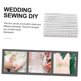 Tofficu 10m Silver Lace Wavy Ribbon Elastic Button Loop DIY Trim Craft Trim Wedding Accessory Perfect for Decor DIY Lovers