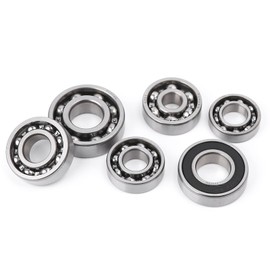 Mokuo GY6 150CC Transmission Bearing Set in Stainless Steel Material Compatible with Chinese GY6 4-stroken 152QMI 157QMJ Engine Scooter Mopeds ATV Go Kart, 6 Pieces