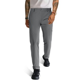 PJ PAUL JONES Grey Golf Pants Men's Stretch Golf Pants Casual Work Dress Pants Quick Dry Trousers