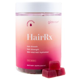 Glotrition HairRx Gummies – Hair Growth Gummy for Women – Powerful Hair chew for Women & Hair Vitamins for Stronger, Thicker Hair & Healthy Skin – 60 Vitamin Gummy
