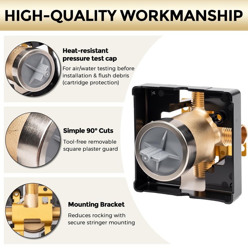 R10000-UNBX MultiChoice Universal Tub and Shower Valve Body Fit for
