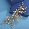 Wekicici Crystal Bride Wedding Hair Comb Gold Rhinestone Headpiece Wedding
