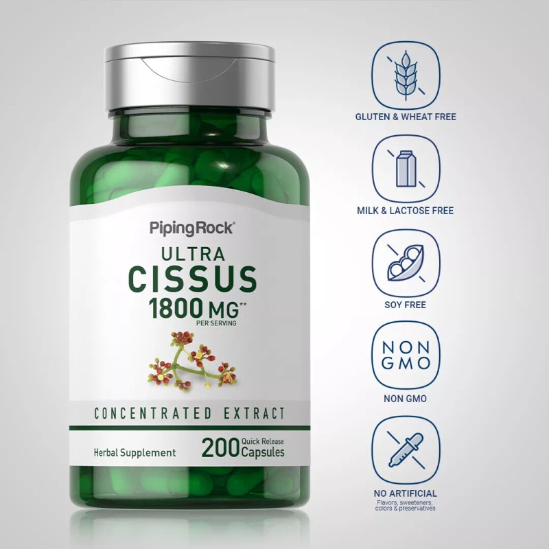 Piping Rock Cissus Quadrangularis | 1800mg | 200 Capsules |