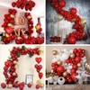 PartyWoo Red and Gold Balloons, 60 pcs 12 Inch Maroon