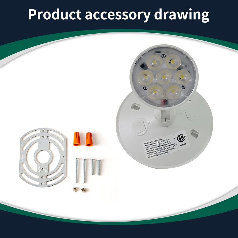 TANLUX Emergency Remote Head Lighting, Single Head Emergency Light, Multi