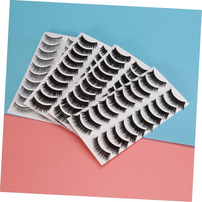 Baluue 80 Pairs Long Thick Eyelashes Fake Lashes Makeup Eyelash