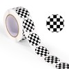 500pcs Black White Checkered Contact Stickers, Coated Paper Self Adhesive
