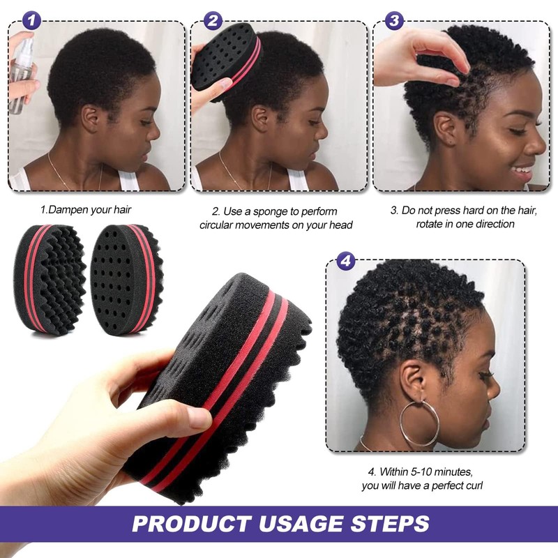 Hair Sponge Brush, Afro Curl Sponge Brush for Curls Dread