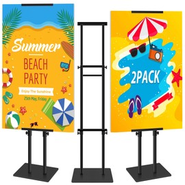 OUTNEE Poster Stand Heavy Duty - Adjustable Poster Board Stand Double-Sided Poster Stands for Display Foam Board Sign Stand Holder, Pedestal Sign Holder Floor Stand Height Up to 80 Inch, 2 Pack