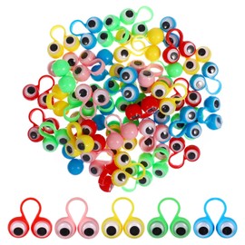 50 Pieces Eye Finger Puppet Educational Finger Toy Large Eyes Finger Ring Party Favour Toy for Children (Random Colour)
