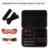Bukere Sunglasses Organizer Case, Adjustable Slots for Multiple Pairs, Travel