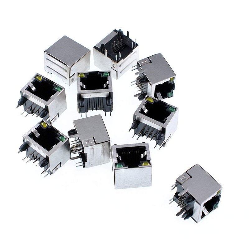 Ganasome 10 Pcs Shielded RJ45 8P8C 90 Degree Angle Network