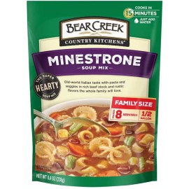 Bear Creek New -  Bear Creek Soup Mix, - ( Select Flavor & Size ) Best Product. - Minestrone, 8.4 Ounce.