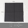 Tokyo Soir Cotton Handkerchief with Rose Embroidery, Black