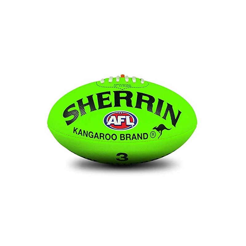 Sherrin AFL KB Synthetic Neon Football Size 3 Green