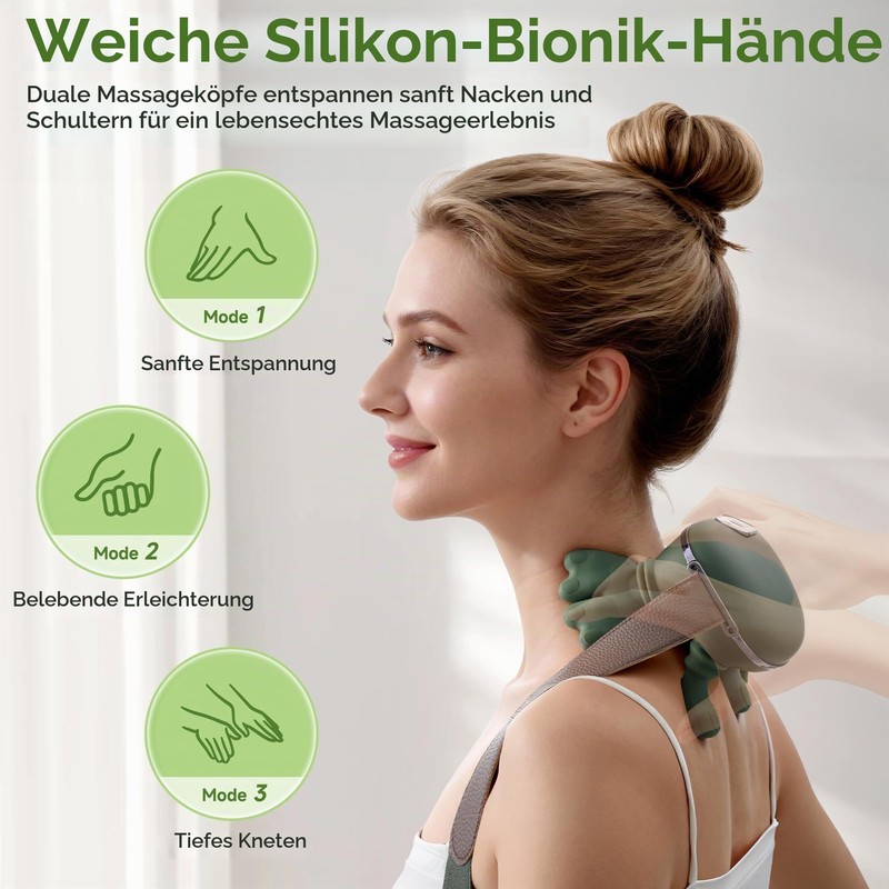 4D Bionic Hand Neck Massager, Electric Shiatsu Massager