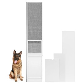 FANTREK Extra Large Dog Door for Sliding Door - X Large Dog Door for Sliding Glass Door - Pet Door for Patio Slider Insert