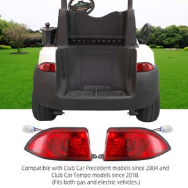 Roykaw Golf Cart Tail Lights Compatible with Club Car Precedent (2004-up) and Tempo (2018-up) Vehicles, 12 V Golf Cart Rear Lights Replacement, 3-Pin Wires LED Lights Kit, OEM# 102529001, 102528901