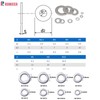 Ronoza Flat Washers 304 Stainless Steel, 360 Pieces Washers 8