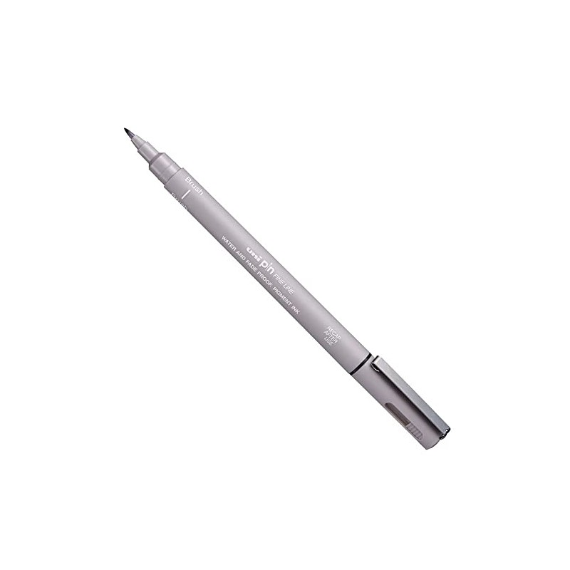 UNI-BALL Technical Pen PIN 000200BR GC Brush Tip Light Grey