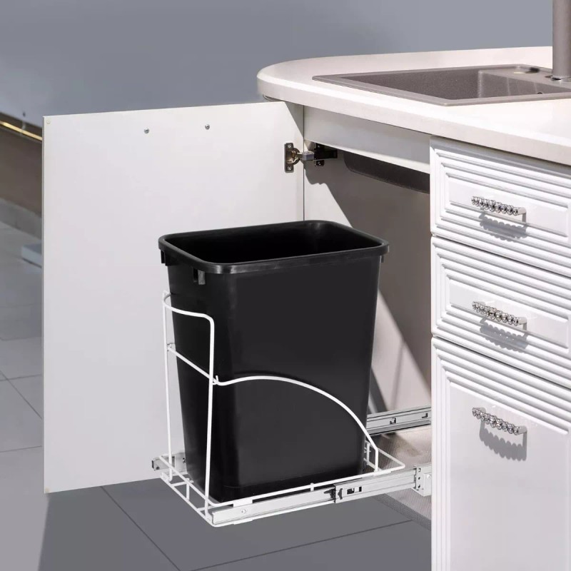 ghgfh Rieles Cocina Contenedor Bote Basura Extraíble Gabinete