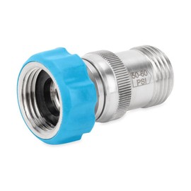 Camco Flow Stainless-Steel Regulator, Protects RV Plumbing High Pressure Water, Compatible with 3/4" Garden Hose Threads, 40054