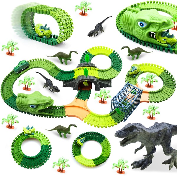 Juguete de Dinosaurio para Niños,Juguetes de Pista de Carreras de