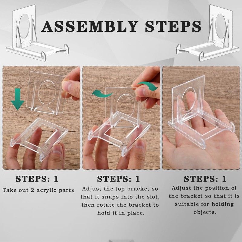 Pack of 24 Acrylic Stand Plastic Plate Stand FOCCTS 6.5