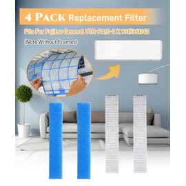 Paquete de 4 mini filtro de aire dividido de repuesto para Fujitsu General UTR-FA16 UTR-FA16-2