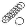 Spring Steel External Snap Retaining Rings, 3/16" Diameter, Black Oxide