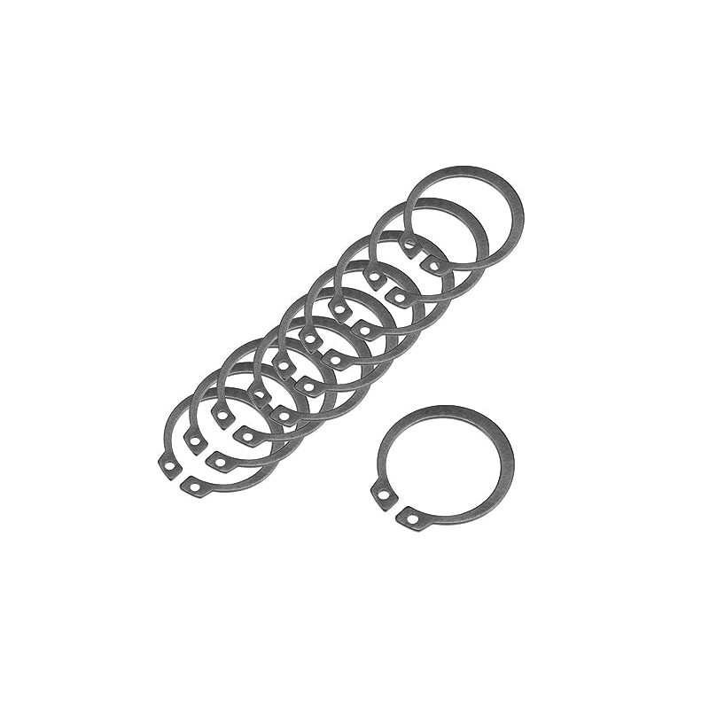 Spring Steel External Snap Retaining Rings, 3/16" Diameter, Black Oxide