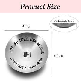 ZZP 6 Year Anniversary Iron Gifts, Boyfriend Fathers Day Ideas, Iron Gifts for 6th Anniversary for Women Men, Wedding Jewelry Tray Ring Dish for Wife Husband, Engagement Gift for Couples