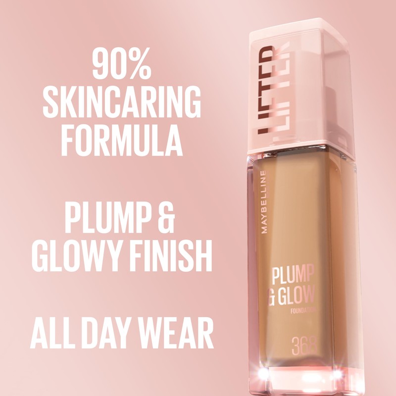 Maybelline Foundation Lifter Plump & Glow, SPF20, Buildable Coverage, 90