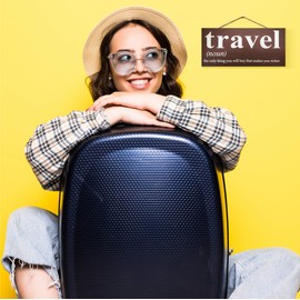 JennyGems Travel Sign, Wood Sign - Travel The Only Thing You Will Buy That Makes You Richer - Travel Decor Wall Art - Travel Themed Gift Sign - Wanderlust Sign, Travel Definition Sign