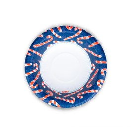 Glad Everyday Disposable Paper Bowls with Holiday Candy Cane Design | Heavy Duty Paper Plates, Soak Proof Paper Bowls for Everyday Use |12 Ounce, 20 Count