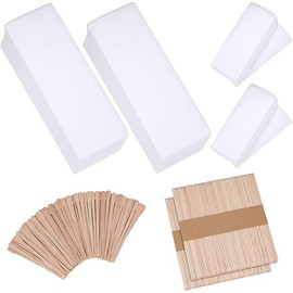 Yaomiao 400 Pieces Wax Strips Kit - Non-Woven Strips with Applicator for Body and Facial Hair Removal