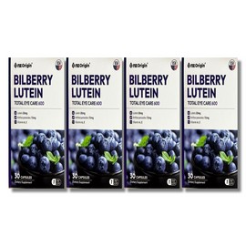 ANGET ORIGIN Enget Origin Bilberry Lutein Total Eye Care 600 600mg x 30 capsules 4 boxes / 엔젯오리진 빌베리 루테인 토탈 아이케어 600 600mg x 30캡슐 4박스