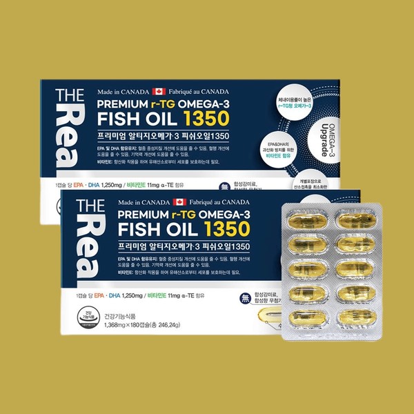 The Real Premium rTG Omega3 Fish Oil 1350 2 sets (12 months), The Real Premium rTG Omega3 Fish Oil 135 / 더리얼 프리미엄 rTG오메가3 피쉬오일 1350 2세트(12개월), 더리얼 프리미엄 rTG오메가3 피쉬오일 135