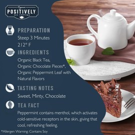 Organic Positively Tea Company, Mint Chocolate Chip, Black Tea, Loose Leaf, 4 Ounce