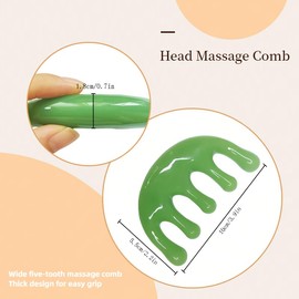 GSHOW Head Massager Scalp Resin Handheld Wide Tooth Comb Relax Massage Tool for Soothing Head Massage