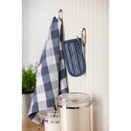 Pan Handle Cover for Cast Iron Skillet, Hot Pot Handle Holder, Heat Resistant Sleeve, 3 in x 6 in, 2 Pack, Blue Oeko-Tex Cotton