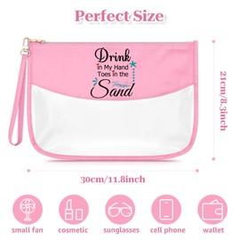 Beach Lover Gifts for Women Makeup Bag Travel Essentials Cruise Bag for Summer Lovers Women Cosmetic Pouch Holiday Gifts Beach Theme Christmas Birthday Graduation for Besties Her Zipper Travel Pouch