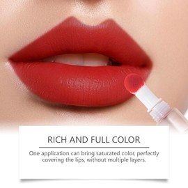 Liquid Lip Gloss, Matte Waterproof Durable Waterproof Matte Lip Tint, Glitter Liquid Lipstick Lip Gloss for Girls Women Birthday Gift (Red)