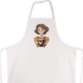 Azeeda 'Barista And A Coffee Cup' Unisex Cooking Apron (AP00064743)