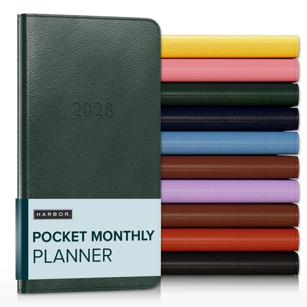 Harbor Pocket Monthly Planner 2026 - Leida Pine - 6x3.25"
