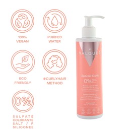 Valquer Profesional Booster Special Curls, Curly Girl Method, for Curly Hair, Sulfate-Free, Salt-Free, Vegan Curly Hair, Perfect Curls, Up to 96% Natural Origin - 300 ml