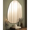 Irregular Frameless Bathroom Mirror,24 x 36 Inch Asymmetrical Wall Mirror