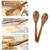 Yucenora 6 PCS Wooden Spoons for Eating, 6 inch Small