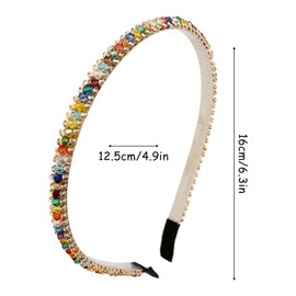 2 Pcs Rhinestone Headband, Sparkly Crystal Headband Gorgeous Hair Hoop Hair Accessories for Women Girls